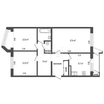 3-комнатная квартира: Петропавловск-Камчатский, Орбитальный проезд, 10 ...