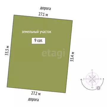 Участок в Тюмень, территория СОСН Берёзка-3, 11-я улица (9 м)