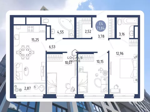 3-к кв. Рязанская область, Рязанский муниципальный округ, с. Дядьково ...
