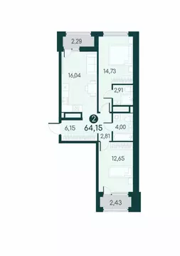 2-к кв. Курганская область, Курган Малиновые высоты жилой комплекс ...