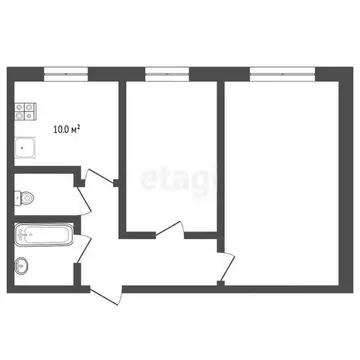 2-к кв. Тюменская область, Тюмень ул. Домостроителей, 16 (51.3 м)