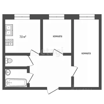 2-к кв. Ямало-Ненецкий АО, Муравленко ул. Ленина, 86 (48.6 м)