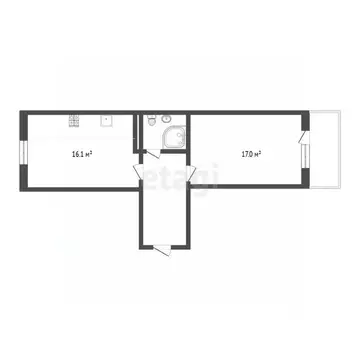 1-к кв. Тюменская область, Тюмень ул. Станислава Карнацевича, 7 (42.3 ...