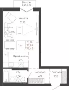 Студия Алтай, Майминский район, с. Майма ул. Энергетиков (38.46 м)
