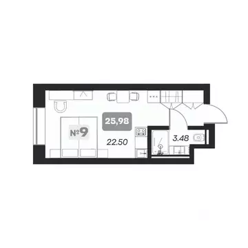 Студия Новосибирская область, Новосибирск пл. Карла Маркса (25.98 м)