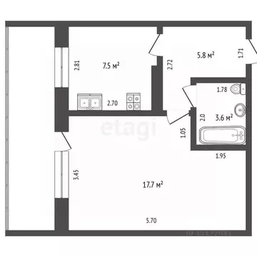 1-к кв. Ямало-Ненецкий АО, Новый Уренгой просп. Мира, 24 (34.6 м)