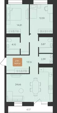 2-к кв. Ямало-Ненецкий АО, Новый Уренгой Уютный мкр,  (74.99 м)