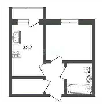 1-к кв. Владимирская область, Муром Кленовая ул., 3к2 (29.1 м)