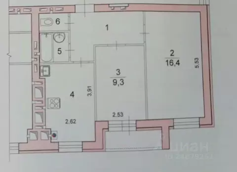 2-к кв. Волгоградская область, Волгоград ул. 70-летия Победы, 27 (48.0 ...
