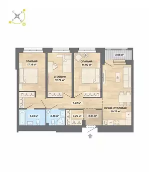 3-к кв. Свердловская область, Екатеринбург Уктус жилрайон, Река. Дом ...