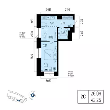 2-к кв. Башкортостан, Уфа Глумилино-1 мкр, Новатор жилой комплекс ...