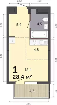 Студия Свердловская область, Екатеринбург Малевич жилой комплекс (28.4 ...