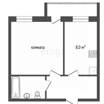 1-к кв. Мордовия, Кадошкино рп ул. Пугачева, 20 (27.5 м)