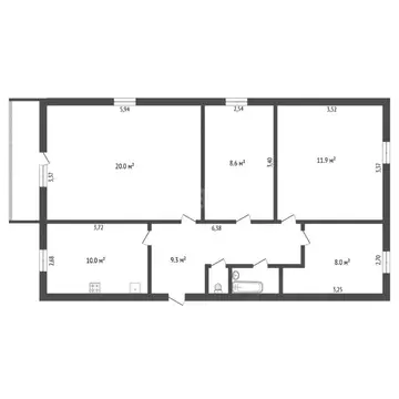 4-к кв. Амурская область, Благовещенск Студенческая ул., 28 (72.0 м)