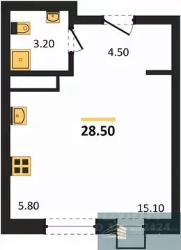 Студия Воронежская область, Воронеж бул. Содружества, 6 (28.5 м)