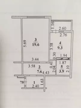 1-к кв. Липецкая область, Липецк ул. Валентина Скороходова, 21 (44.3 ...