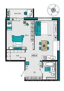 1-к кв. Приморский край, Уссурийск Радужный мкр,  (49.4 м)