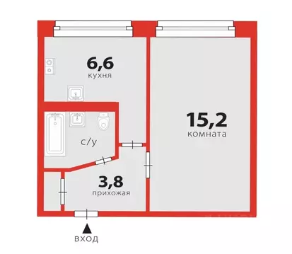 1-к кв. Санкт-Петербург Софийская ул., 37К1 (28.7 м)