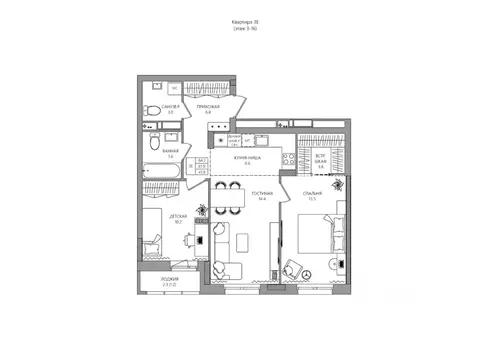 3-к кв. Пермский край, д. Кондратово ул. Водопроводная, 5 (63.1 м)