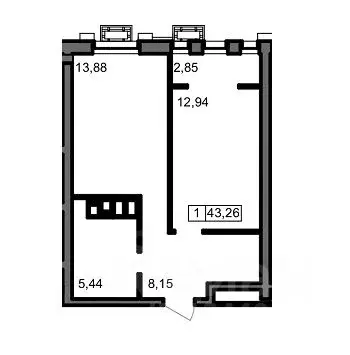 1-к кв. Волгоградская область, Волгоград ул. 8-й Воздушной Армии, 3 ...