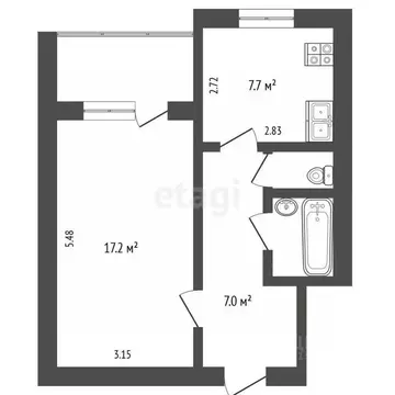 1-к кв. Ямало-Ненецкий АО, Новый Уренгой Советский мкр, 5/2 (35.6 м)