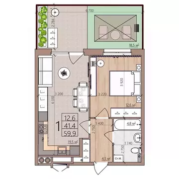 1-к кв. Рязанская область, Рязань пос. Шпалозавода, Окская Стрелка ...