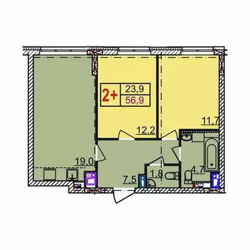 2-к кв. Нижегородская область, Нижний Новгород Квартет жилой комплекс ...