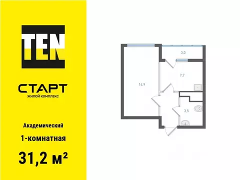 1-к кв. Свердловская область, Екатеринбург ул. Академика Вонсовского, ...