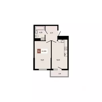 1-к кв. Ростовская область, Аксайский район, Щепкинское с/пос, пос. ...