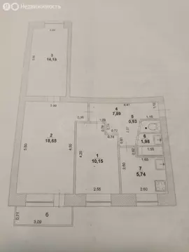 3-комнатная квартира: Ульяновск, Кузоватовская улица, 21 (59.5 м)