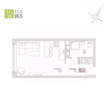 Студия Московская область, Люберцы  (26.5 м)