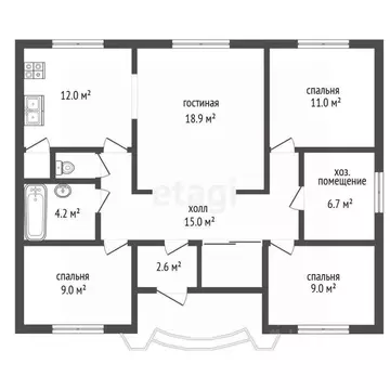 Дом в Мордовия, Кочкуровский район, с. Новая Пырма Садовая ул., 1 (100 ...