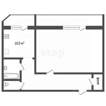 1-к кв. Самарская область, Самара Демократическая ул., 30 (48.0 м)