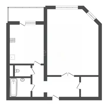 1-к кв. Тульская область, Тула ул. Хворостухина, 15А (42.5 м)