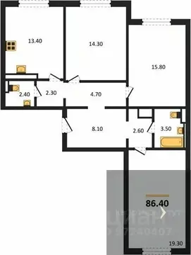 3-к кв. Воронежская область, Воронеж ул. Загоровского, 5/3 (86.4 м)