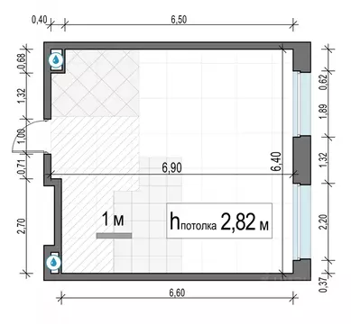 1-к кв. Московская область, Мытищи Белый Grad жилой комплекс (41.9 м)