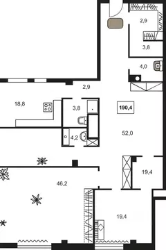 Офис в Москва Большой Строченовский пер., 9 (190 м)
