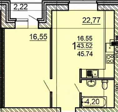 1-к кв. Воронежская область, с. Новая Усмань ул. 70 лет Победы, 13 ...