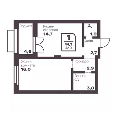 1-к кв. Челябинская область, Магнитогорск ул. Притяжения (42.0 м)