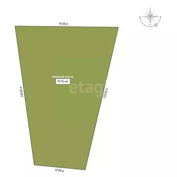 Участок в Амурская область, Благовещенский район, с. Егорьевка  (93.93 ...