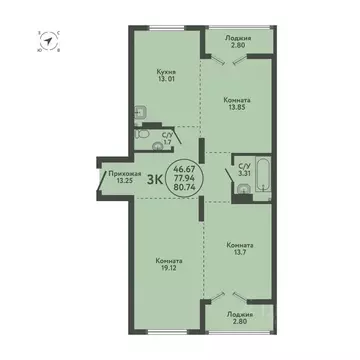 3-к кв. Новосибирская область, Новосибирский район, с. Верх-Тула ул. ...