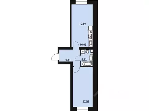 1-к кв. Воронежская область, Рамонский район, Яменское с/пос, пос. ...
