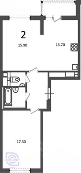 2-к кв. Москва Кусковская ул., 12/1 (57.6 м)