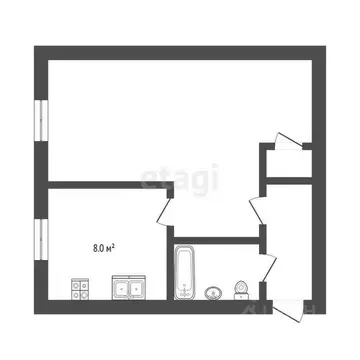 1-к кв. Тюменская область, Тюмень Минская ул., 15 (30.3 м)