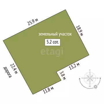 Участок в Тюмень, СНТ Сибиряк (5.4 м)