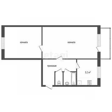 2-к кв. Костромская область, Нерехта ул. Орехова, 2 (43.7 м)