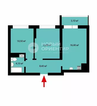 2-комнатная квартира: Екатеринбург, Павлодарская улица, 5 (50.4 м)