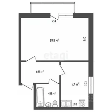 1-к кв. Крым, Красногвардейский район, Октябрьское пгт ул. Цурцумия ...