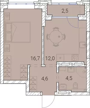 1-к кв. Новосибирская область, Новосибирск Овражная ул., 2А (40.3 м)