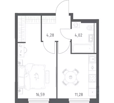 1-к кв. Башкортостан, Уфа ул. Минигали Губайдуллина, 8к9 (36.17 м)